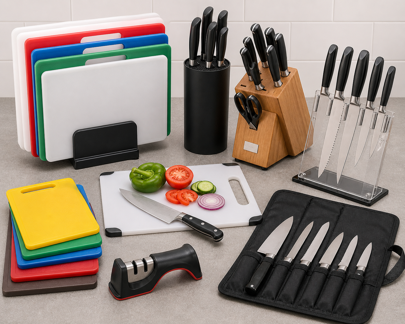 Cutting Board & Kitchen Knives